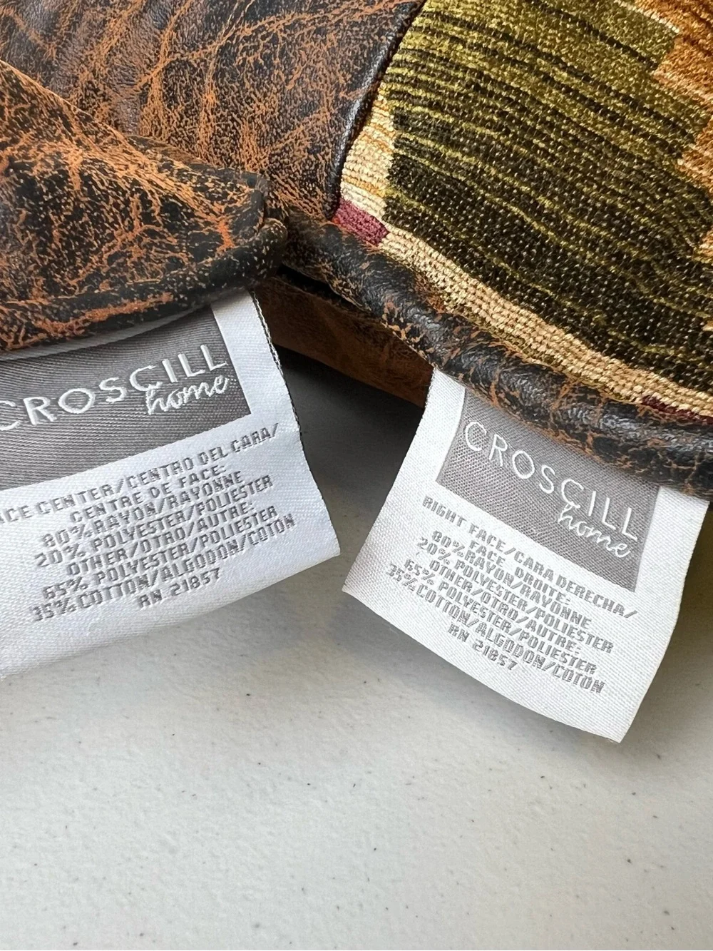 Croscill Set of 2 Accent Pillows - Rugged, Southwestern, Geometric Decor